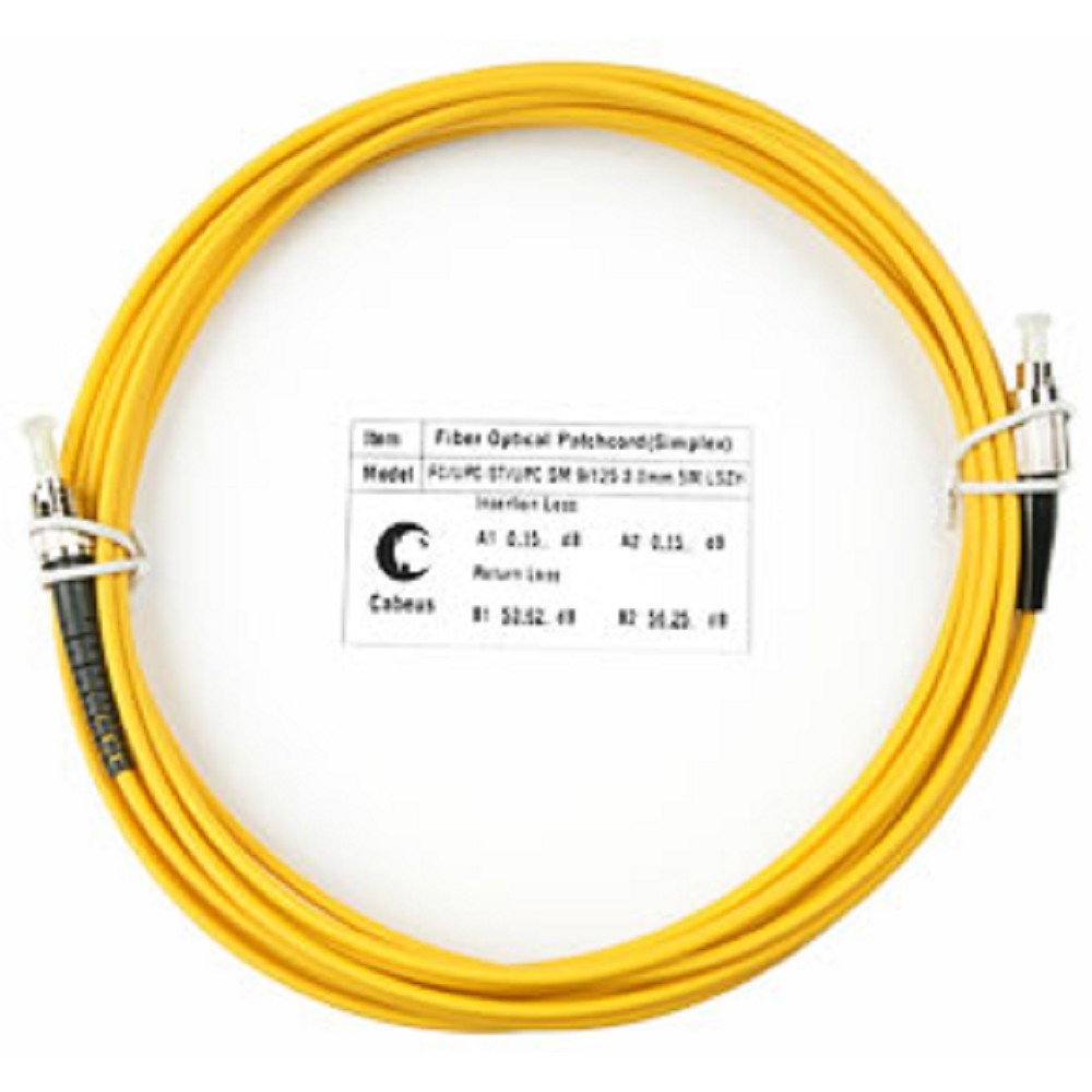 Cabeus FOP(s)-9-FC-ST-10m Шнур оптический simplex FC-ST 9/125 sm 10м LSZH