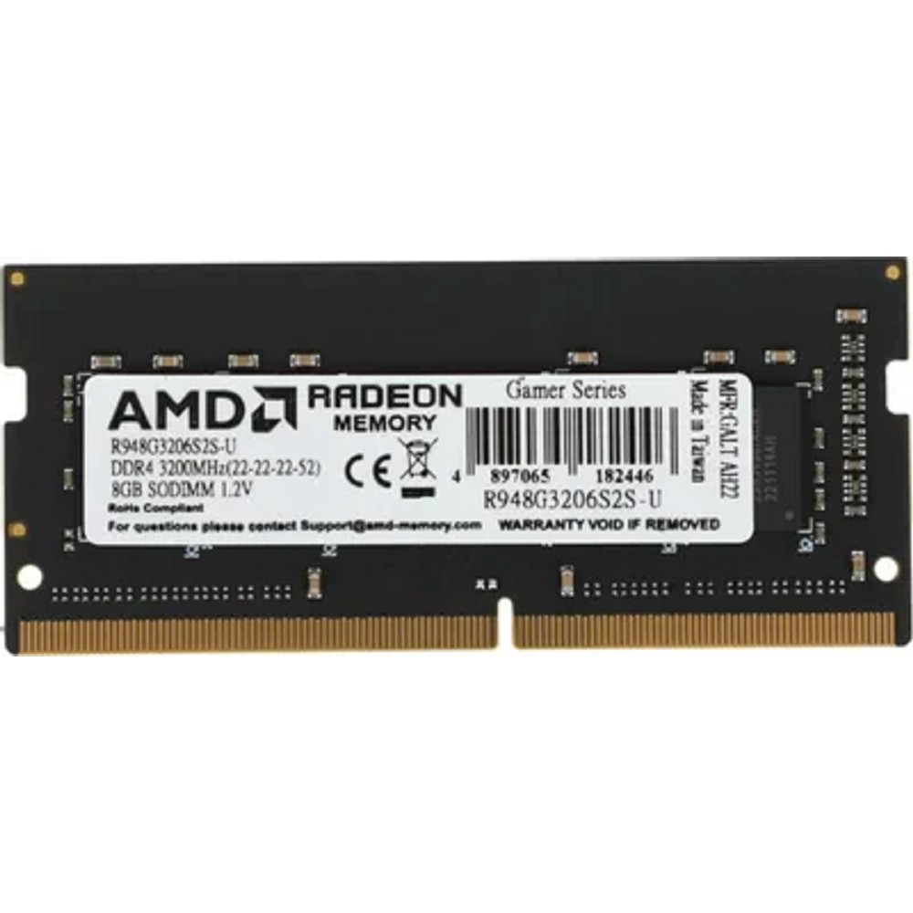 AMD DDR4 SODIMM 8Gb  R9 Gamer Series 3200МГц OEM (R948G3206S2S-U )