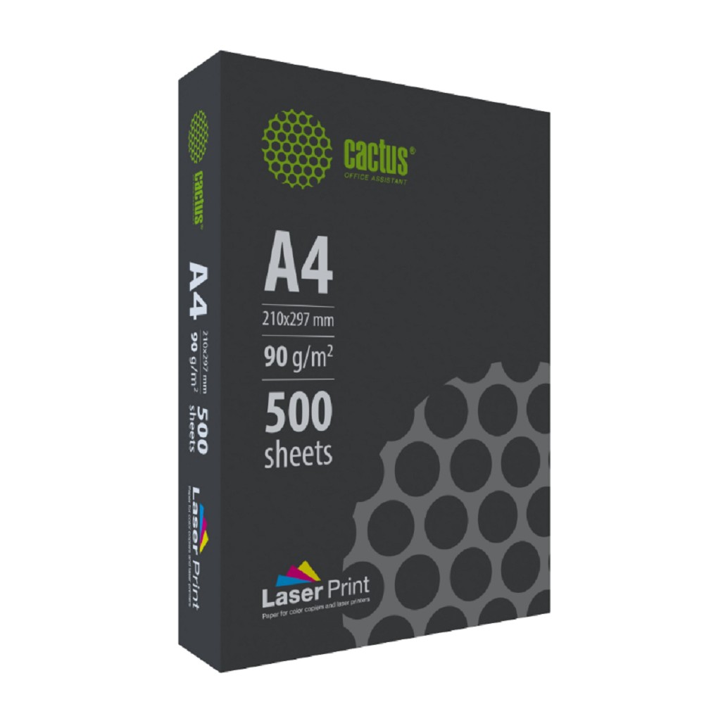 Бумага Cactus CS-LPA490500 A4/90г/м2/500л./белый для лазерной печати