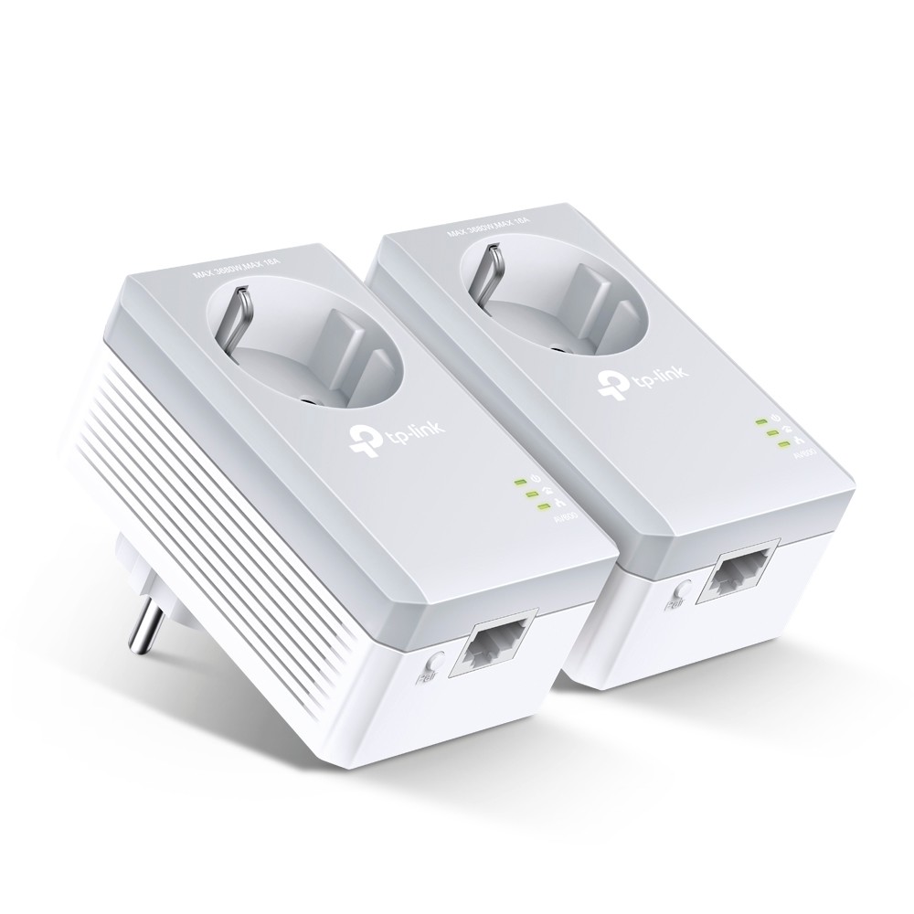 TP-Link TL-PA4010P KIT AV600 Комплект адаптеров Powerline со встроенной розеткой