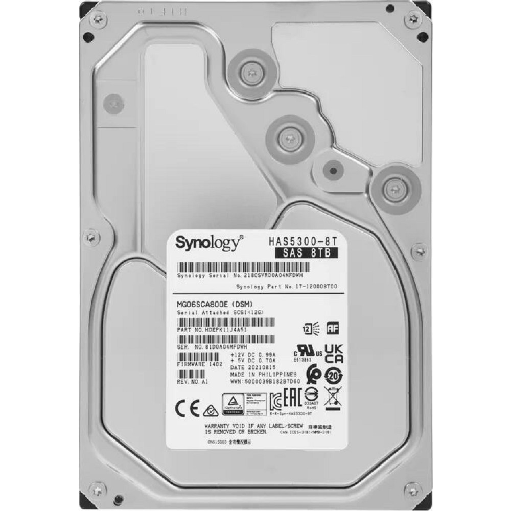 Synology HAS5300-8T HDD SAS 3,5", 8Tb, 7200 rpm, 256Mb, 12Gb/s 