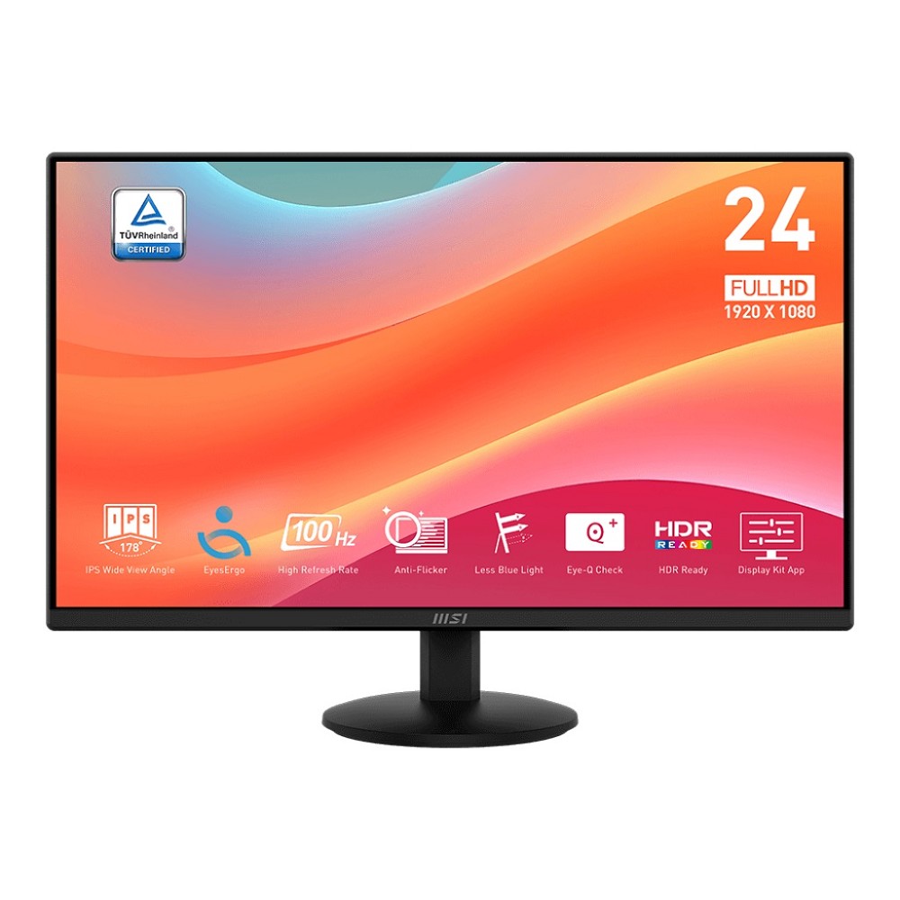 MSI PRO 23.8" MP242L{IPS 1920x1080 100Hz 4ms 250cd HDMI DisplayPort Tilt External} [9S6-3PD5CT-008/9S6-3PD5CT-016]
