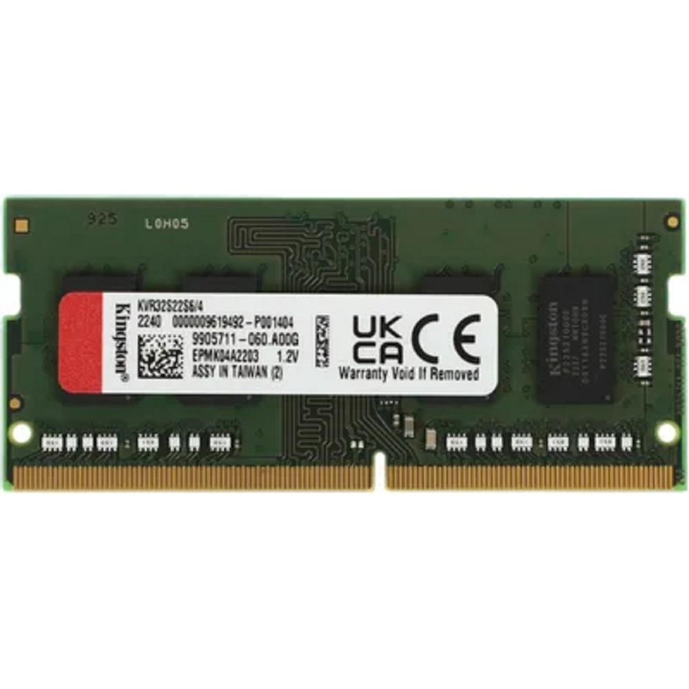 Kingston DDR4 SODIMM 4GB KVR32S22S6/4 PC4-25600, 3200MHz, CL22