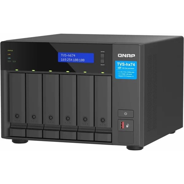 QNAP TVS-H674-I5-32G 6 BAY High-Speed Desktop NAS with 12th Gen Intel Core CPU, 32GB up to 64GB DDR4 RAM, 2.5 GbE Networking and PCIe Gen 4 expandability (Diskless)