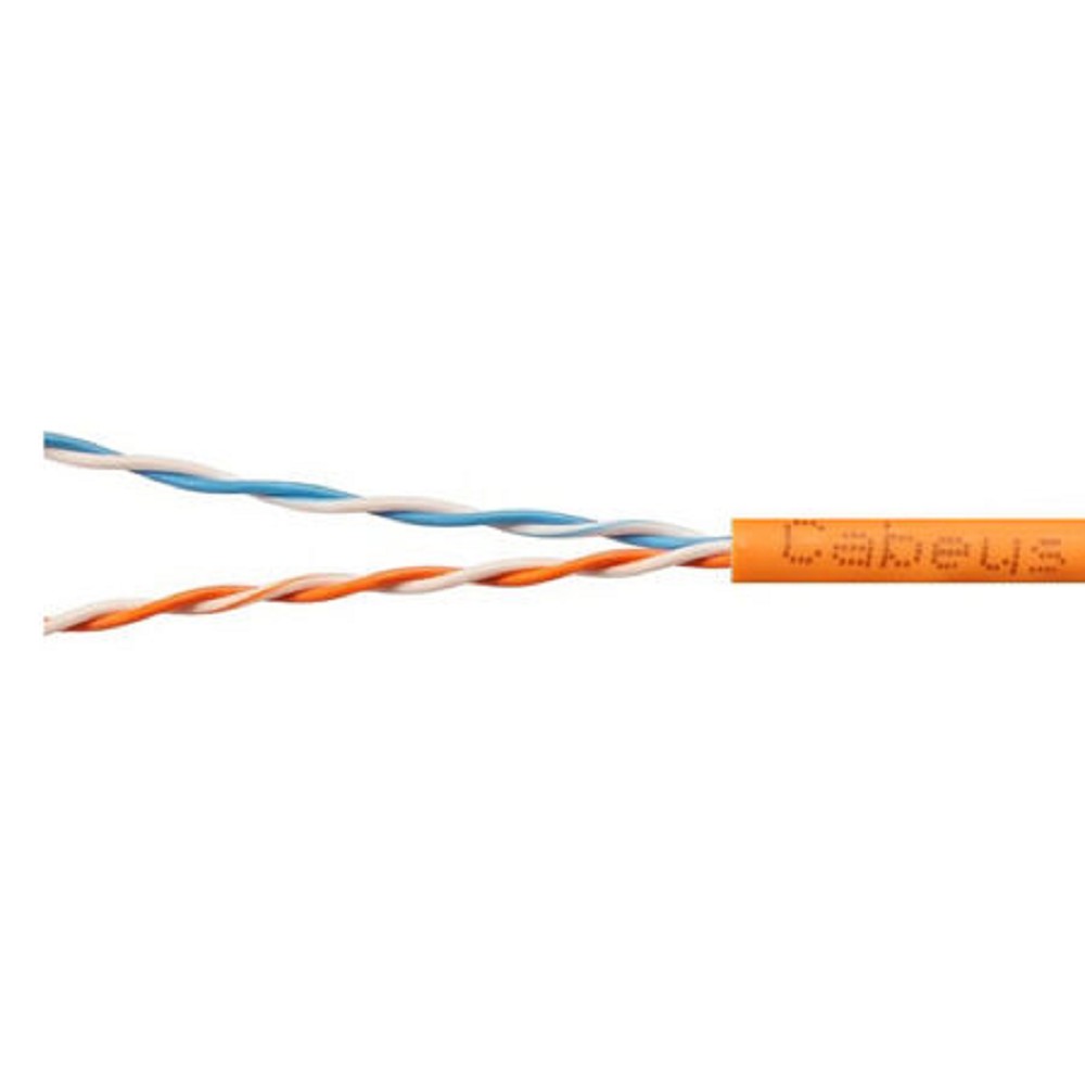 Cabeus UTP-2P-Cat.5e-SOLID-LSZH-OR-25 Кабель витая пара UTP (U/UTP), категория 5e, 2 пары (24 AWG), одножильный, LSZH нг(А)-HF, оранжевый, (25 м)