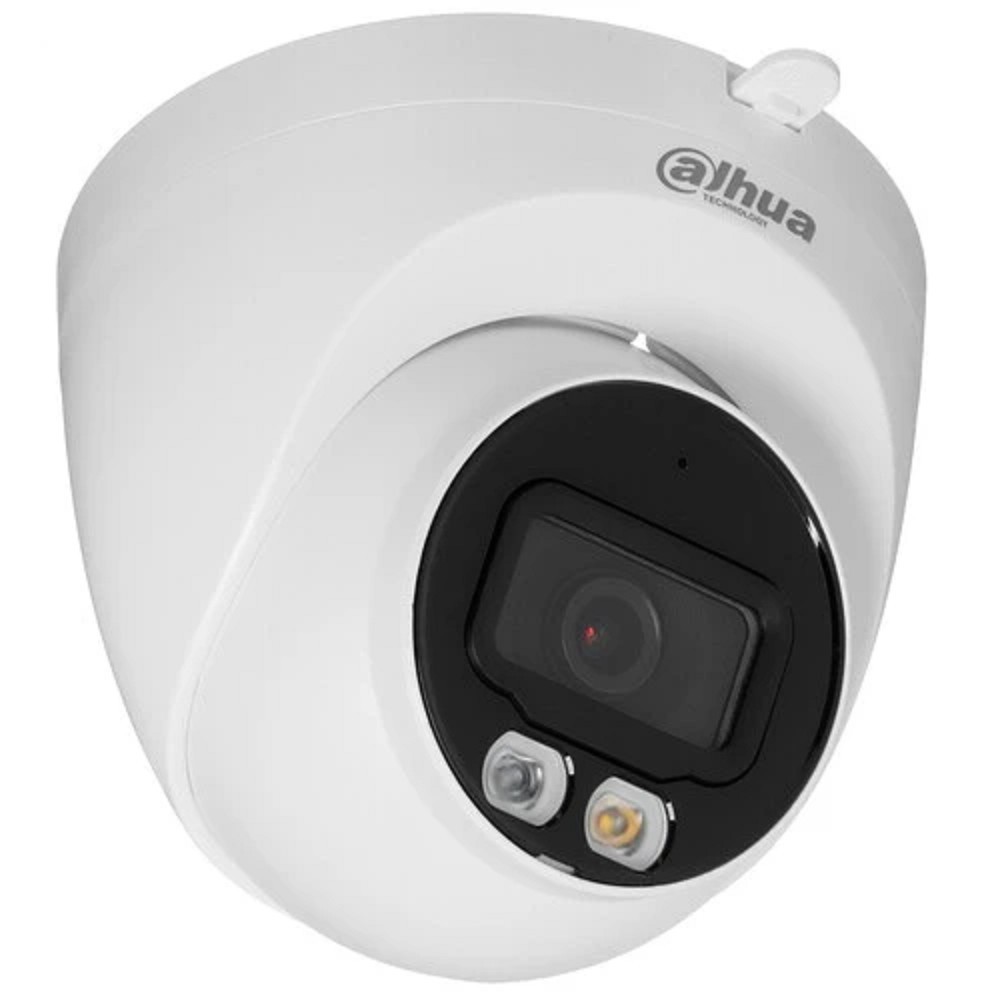 DAHUA DH-IPC-HDW2449TP-S-IL-0360B Уличная турельная IP-видеокамера SmartDualLight 4Мп, 1/2.9” CMOS, объектив 3.6мм, видеоаналитика, микрофон, ИК 30м, LED 30м, IP67, металл/пластик