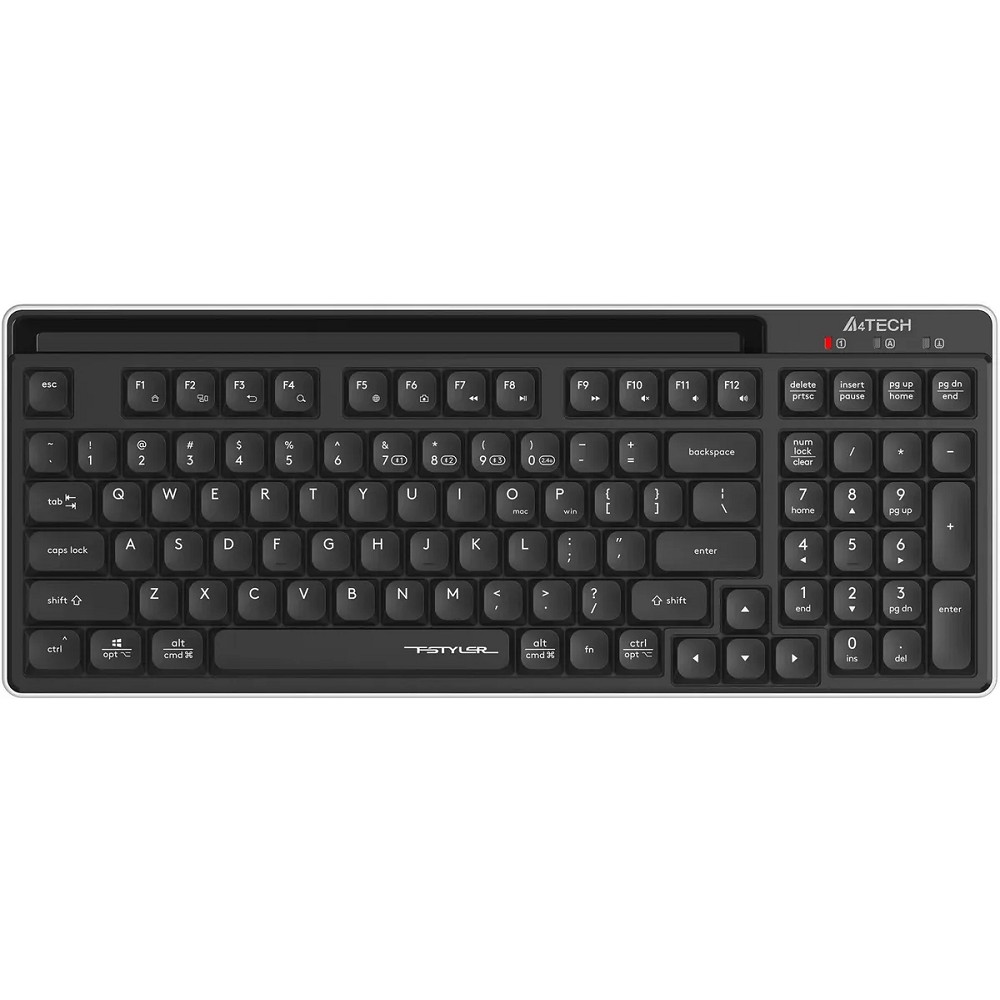 Клавиатура беспроводная A4Tech Fstyler FBX70C black (USB, BT/Radio, slim, Multimedia) (FBX70C)