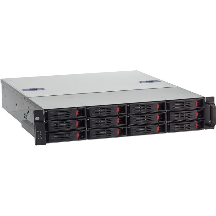 Exegate EX293180RUS Серверный корпус ExeGate Pro 2U550-HS12 <RM 19", высота 2U, глубина 550, БП 1U-900ADS, 12xHotSwap, USB>