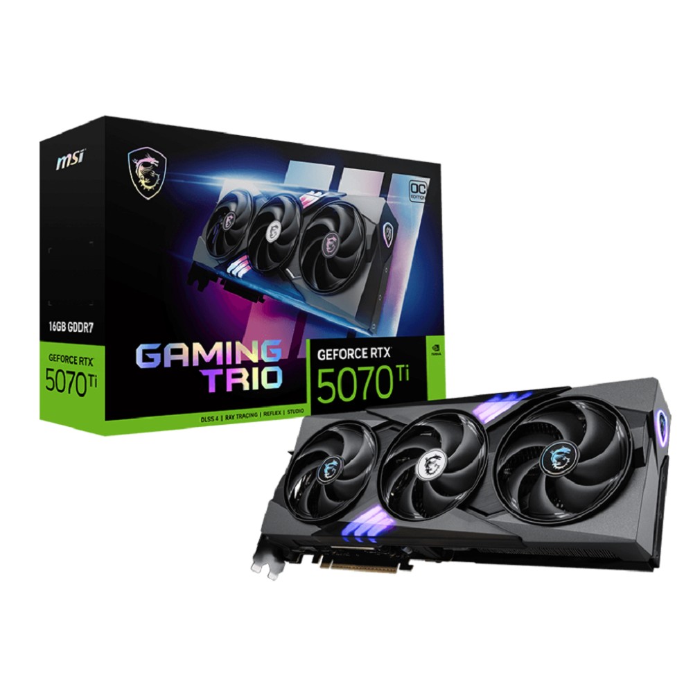 MSI RTX 5070 Ti 16G GAMING TRIO OC {GDDR7 256bit 3xDP HDMI 3FAN} RTL