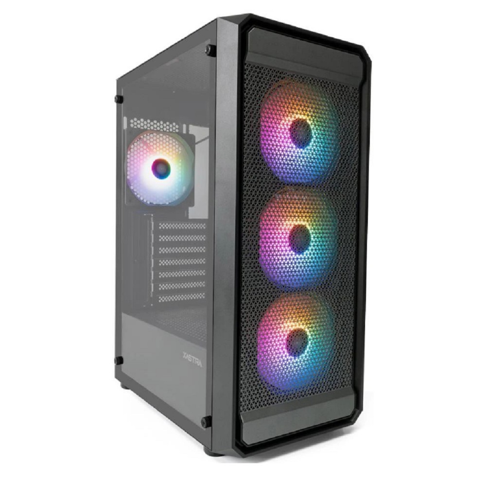 XASTRA Корпус A403 4ARGB Black ATX/Mesh/ tempered glass / 4x120mm ARGB PWM fans/ A403-4FC12A