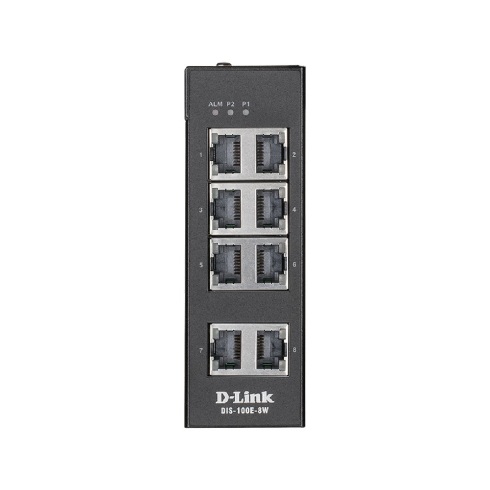 D-Link DIS-100E-8W/A1A Промышленный неуправляемый коммутатор с 8 портами 10/100Base-TX
