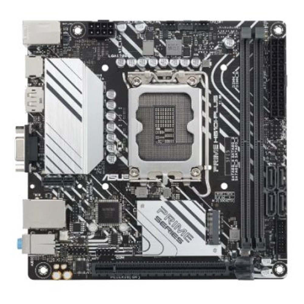 ASUS PRIME H610I-PLUS-CSM (Socket 1700, mini ITX, 2xDDR5(96GB), VGA/HDM/DP, 1xPCIe 4.0x16, 1xLAN, 4xSATA 6Gb/s, 1xM.2, 1xM.2 E key, 2xUSB 3.2, 2xUSB 2.0, 1xPS/2)