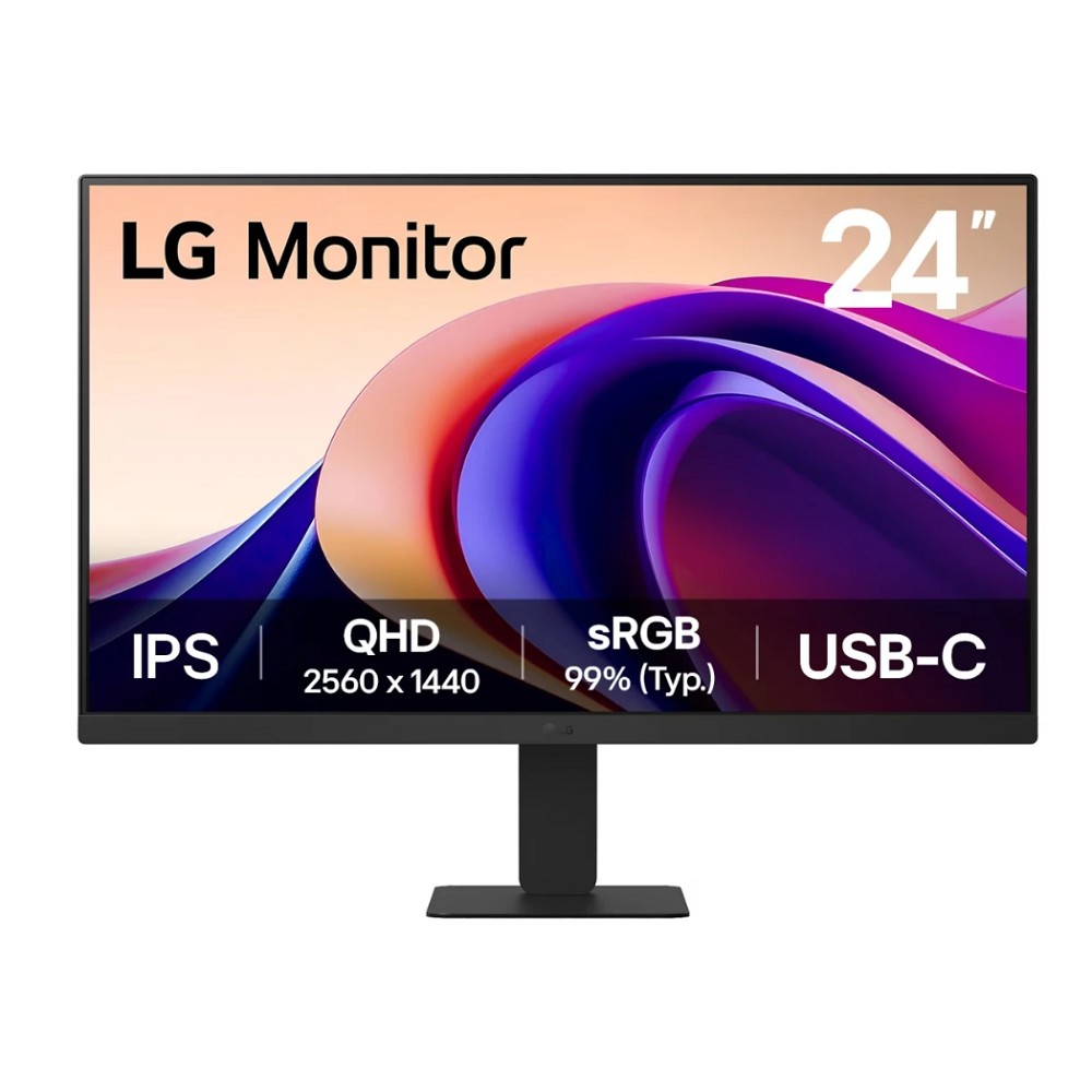 LCD LG 23.8" 24U631A-B UltraFine черный {IPS 2560x1440 100Hz 16:9  матовая 1000:1 250cd 178/178  HDMI USB 3.6кг}