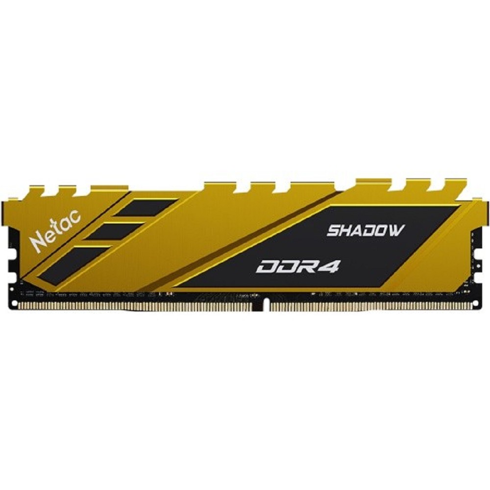 Netac DDR4 DIMM 8Gb 3200Мгц  Shadow CL16 Yellow (NTSDD4P32SP-08Y)