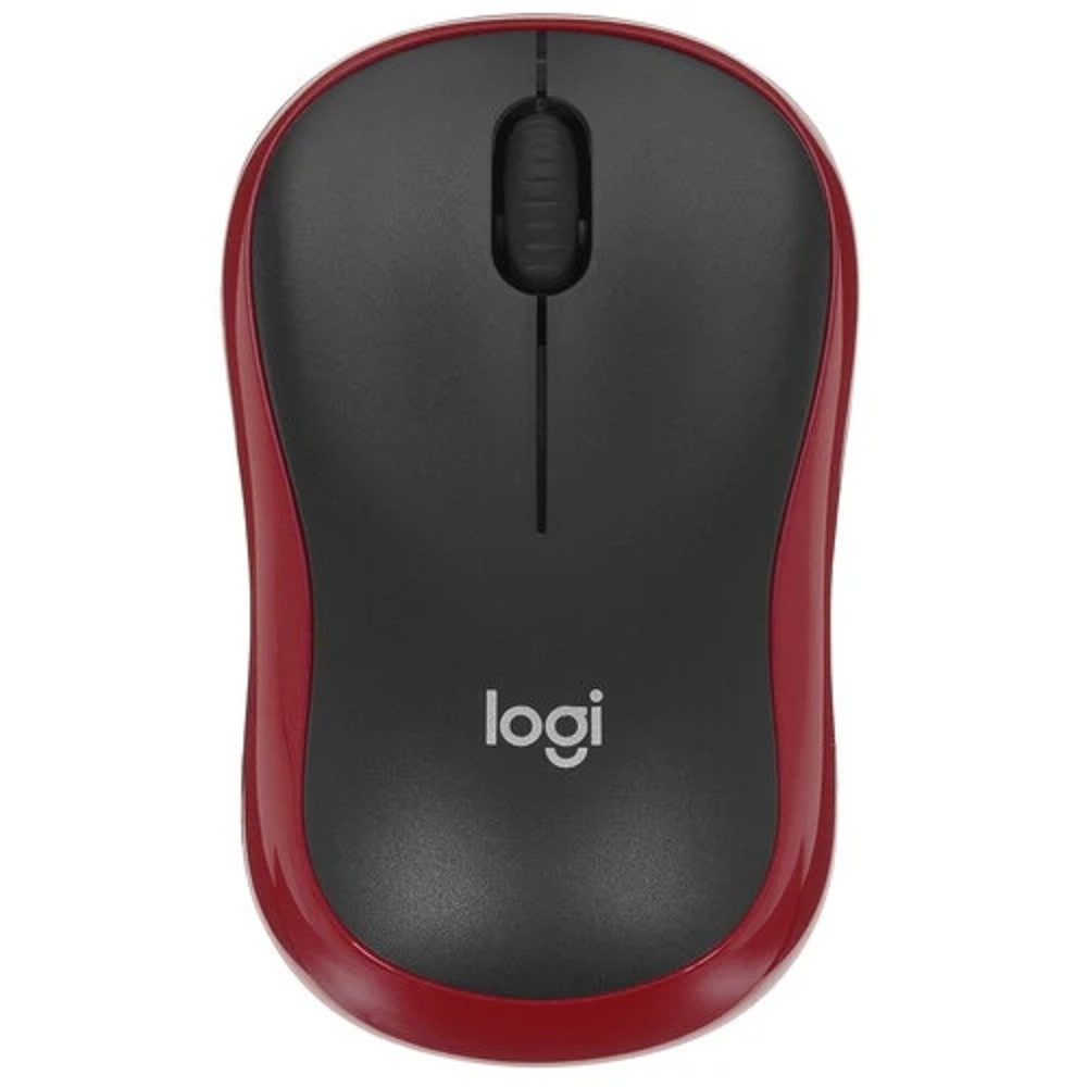 Мышь Wireless Logitech M185 черная/красная, оптическая, 1000dpi, 2.4 GHz/USB-ресивер (910-002633)