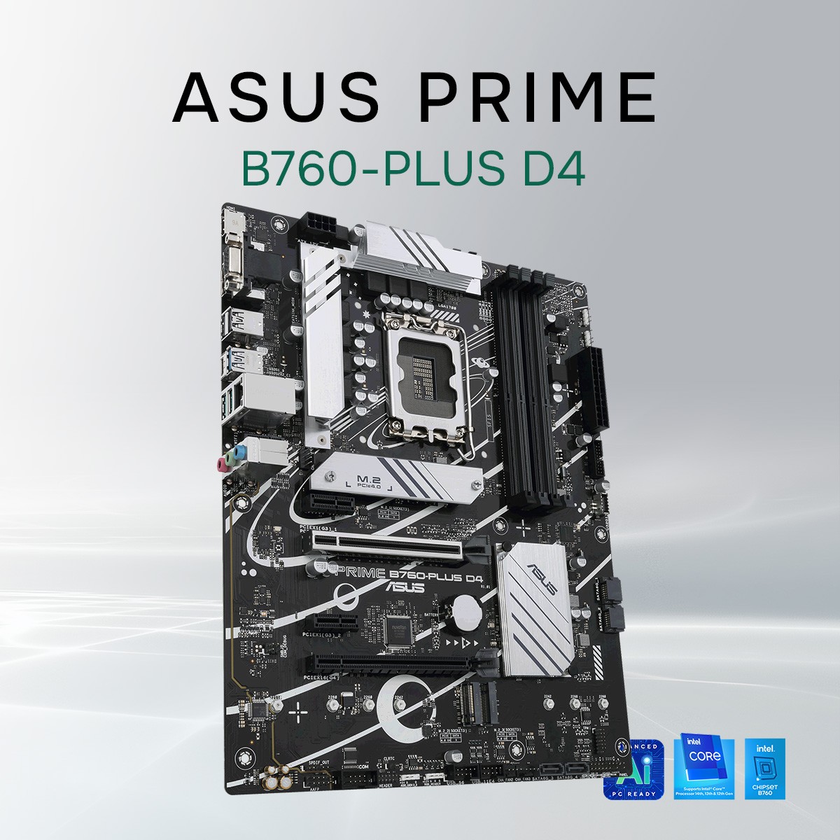 Повреждение упаковки ASUS PRIME B760-PLUS D4 (Socket 1700, ATX, 4xDDR4(128GB),VGA/DP/HDMI, 1xPCIe 5.0x16/1xPCIe 4.0x16/2xPCIe 3.0, 1xLAN (2.5GbE), 4xSATA 6Gb/s, 3xM.2, 1xM.2 E key, 1xType-C, 3xUSB 3.2