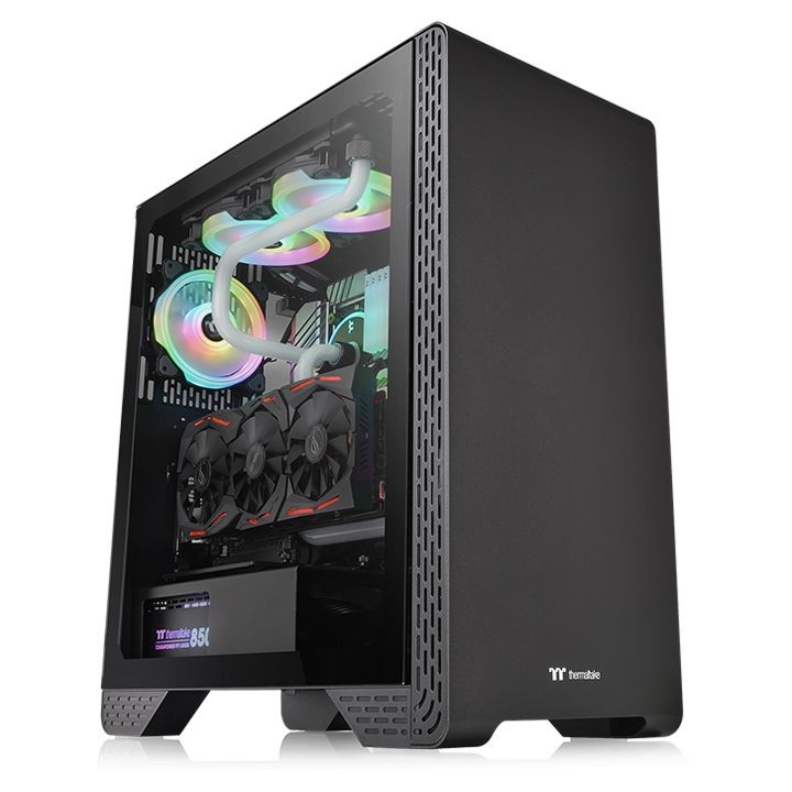 Корпус Thermaltake S300 TG черный без БП ATX 6x120mm 6x140mm 3x200mm 2xUSB2.0 1xUSB3.0 audio bott PSU [CA-1P5-00M1WN-00]