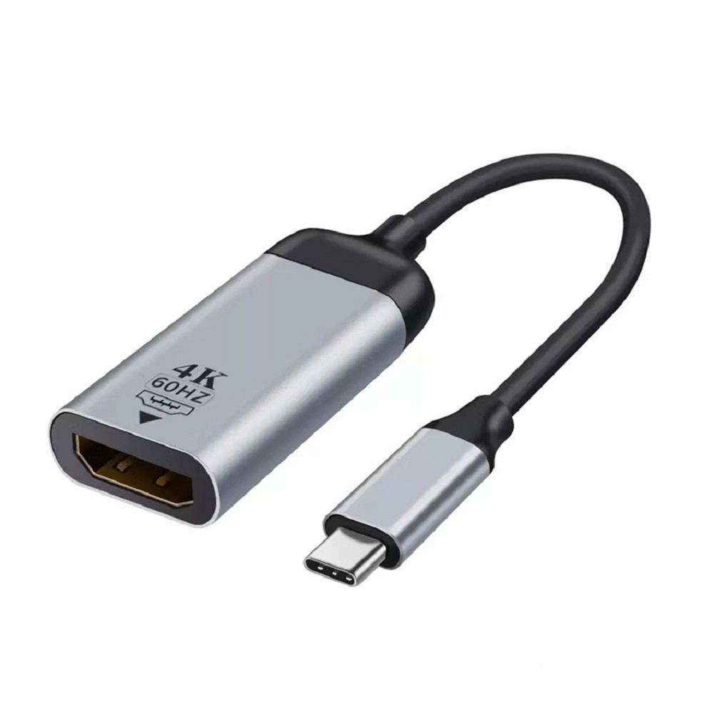 Bion Переходник USB Type-C - HDMI (M/F), 4K@60Hz, металлический корпус, 0.10 м [BXP-A-USBCM-HDMIF-M]