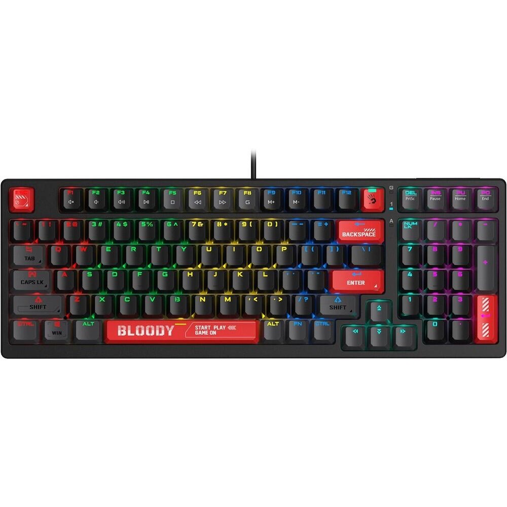 Клавиатура проводная A4Tech Bloody S98 красный (механическая, USB, for gamer, LED) (S98 RED)