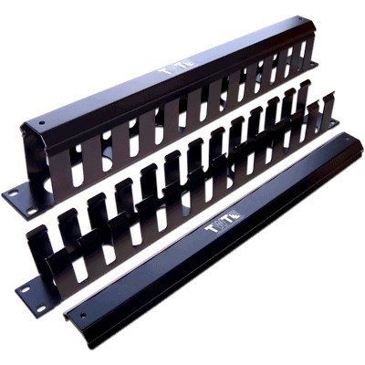 Lanmaster TWT-ORG/CV-1U Кабельный органайзер 19" c крышкой, 1U