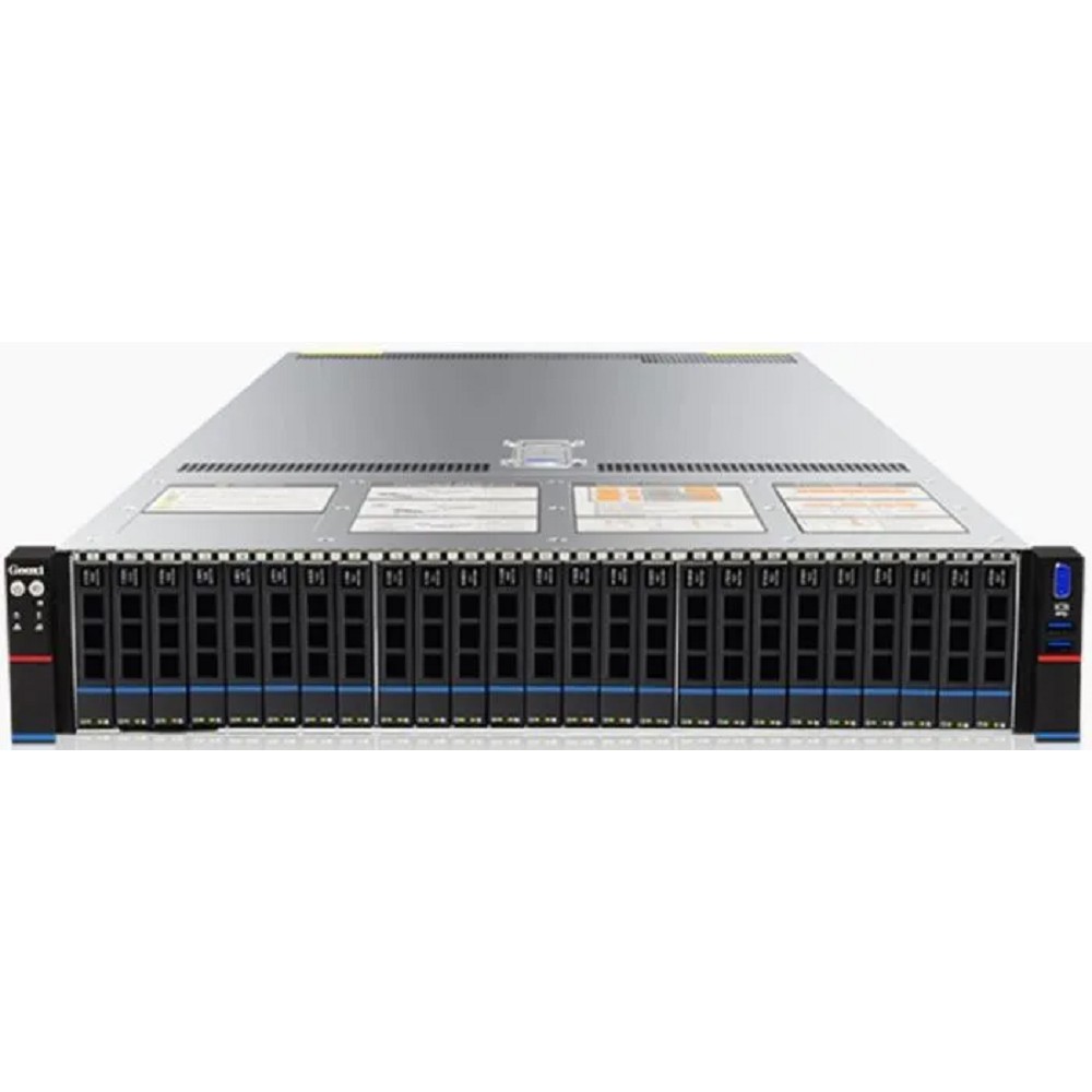 Gooxi SR201-D25RE-G2 2U, 2x Socket SP5; 24x DDR5; 25x 2.5" SATA/SAS; 12Gb/s SAS expander; 2x 2.5" rear SAS/SATA; 2x 2.5" rear NVMe; 2х M.2 NVMe 2280; 2xPCIe 5.0x16;  4xPCIe 5.0x8; OCP3.0; 2x1GbE i350;
