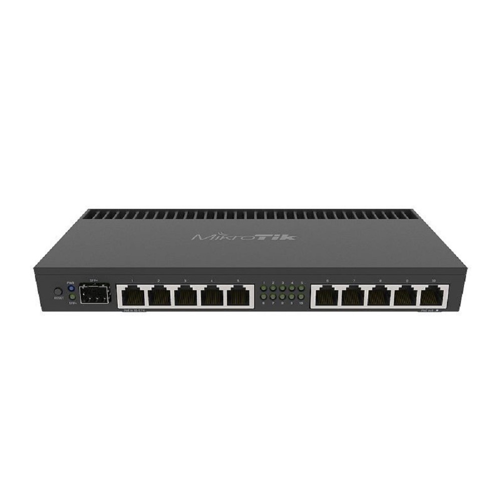 Повреждение упаковки MikroTik RB4011iGS+RM  Маршрутизатор проводной, 1.4ГГц, 4 ядра, 1GB RAM, 512MB NAND, 10x 10/100/1000 LAN, 1 SFP+
