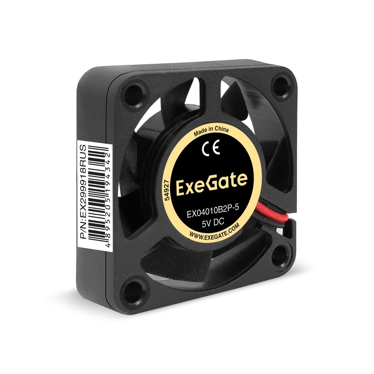 Exegate EX299918RUS Вентилятор 5В DC ExeGate EX04010B2P-5 (40x40x10 мм, 2-Ball (двойной шарикоподшипник), 2pin, 5500RPM, 25dBA)