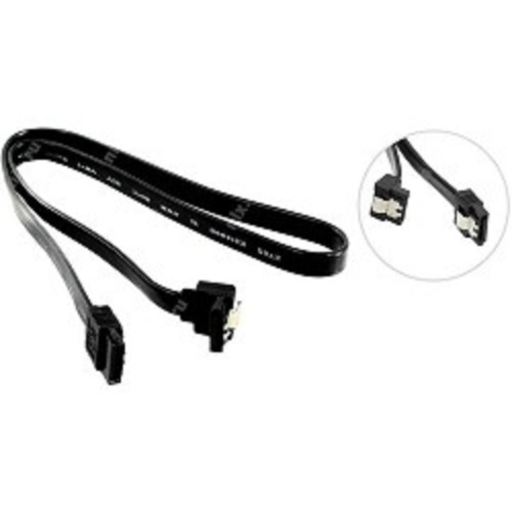 5bites SATA3-7PL50A(BK) Кабель  Serial SATA V3.0, 6Гбит/с, защелка, 0.50м