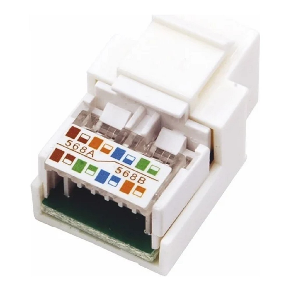 Rexant (03-1011) Модуль Keystone Jack RJ-45(8P8C), UTP, CAT 5e, тип 180 градусов, белый