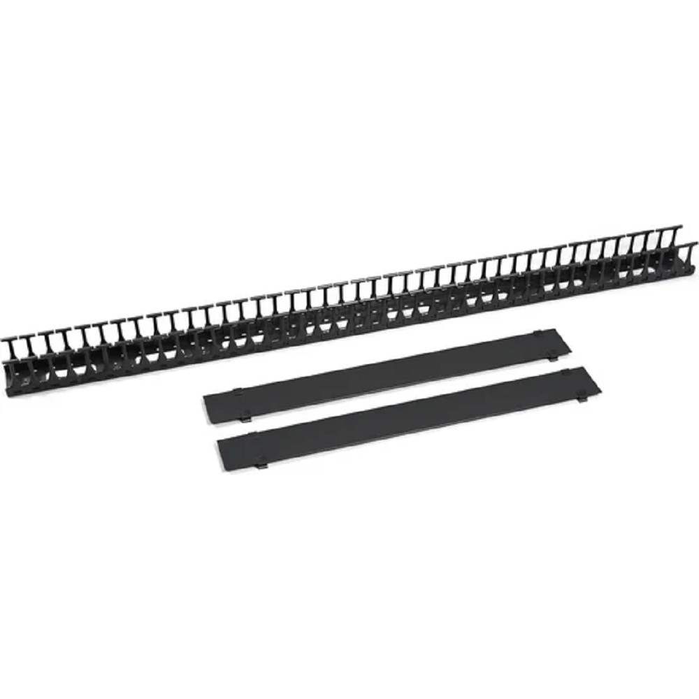 Cabeus VCM-PL-42U-BK Вертикальный кабельный органайзер-гребенка в шкаф 42U, пластиковый, цвет черный (RAL 9004)