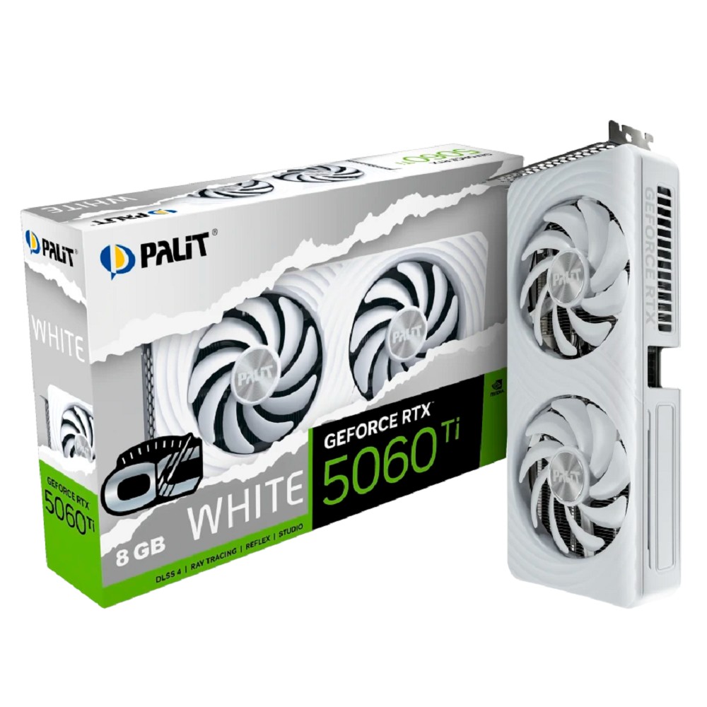 Повреждение упаковки Видеокарта Palit RTX5060Ti WHITE OC 8GB GDDR7 128bit 3xDP HDMI 2FAN RTL