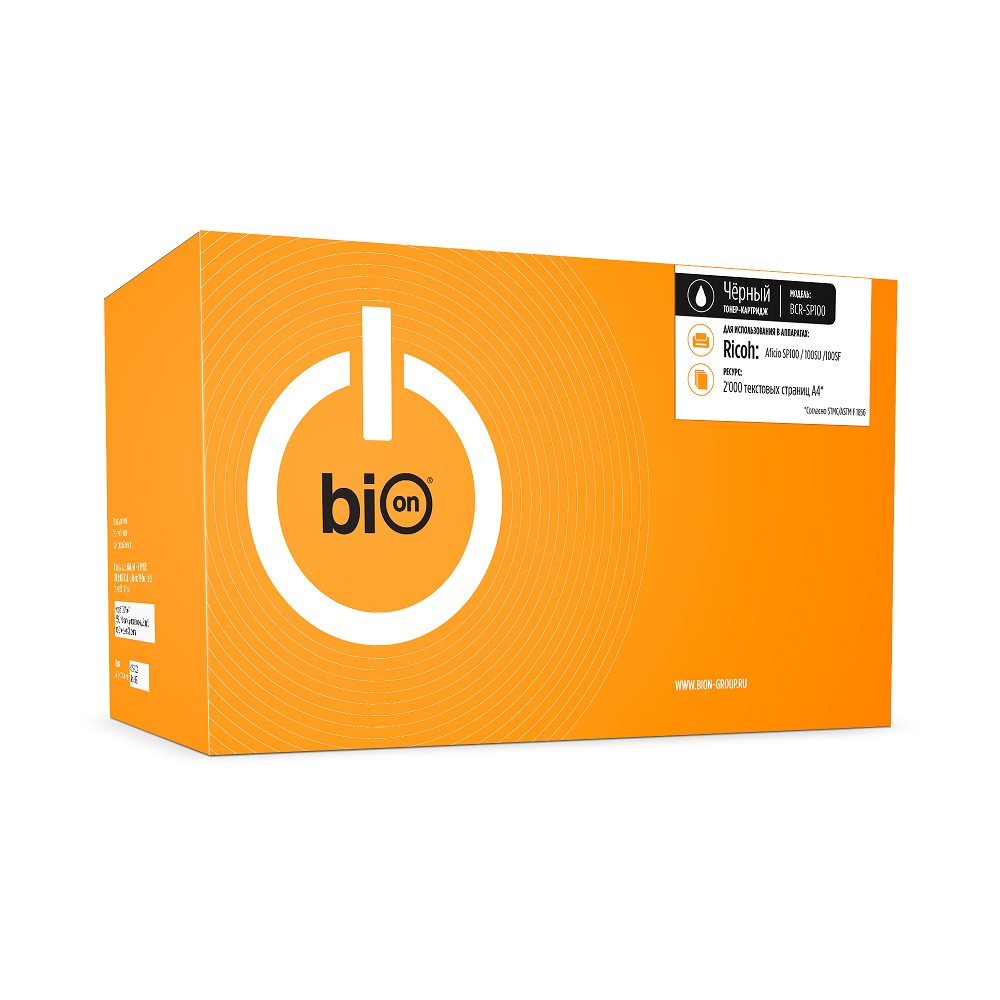 Bion SP100 Картридж для Ricoh Aficio SP 100/100SU/100SF (1200  стр.), Черный, с чипом