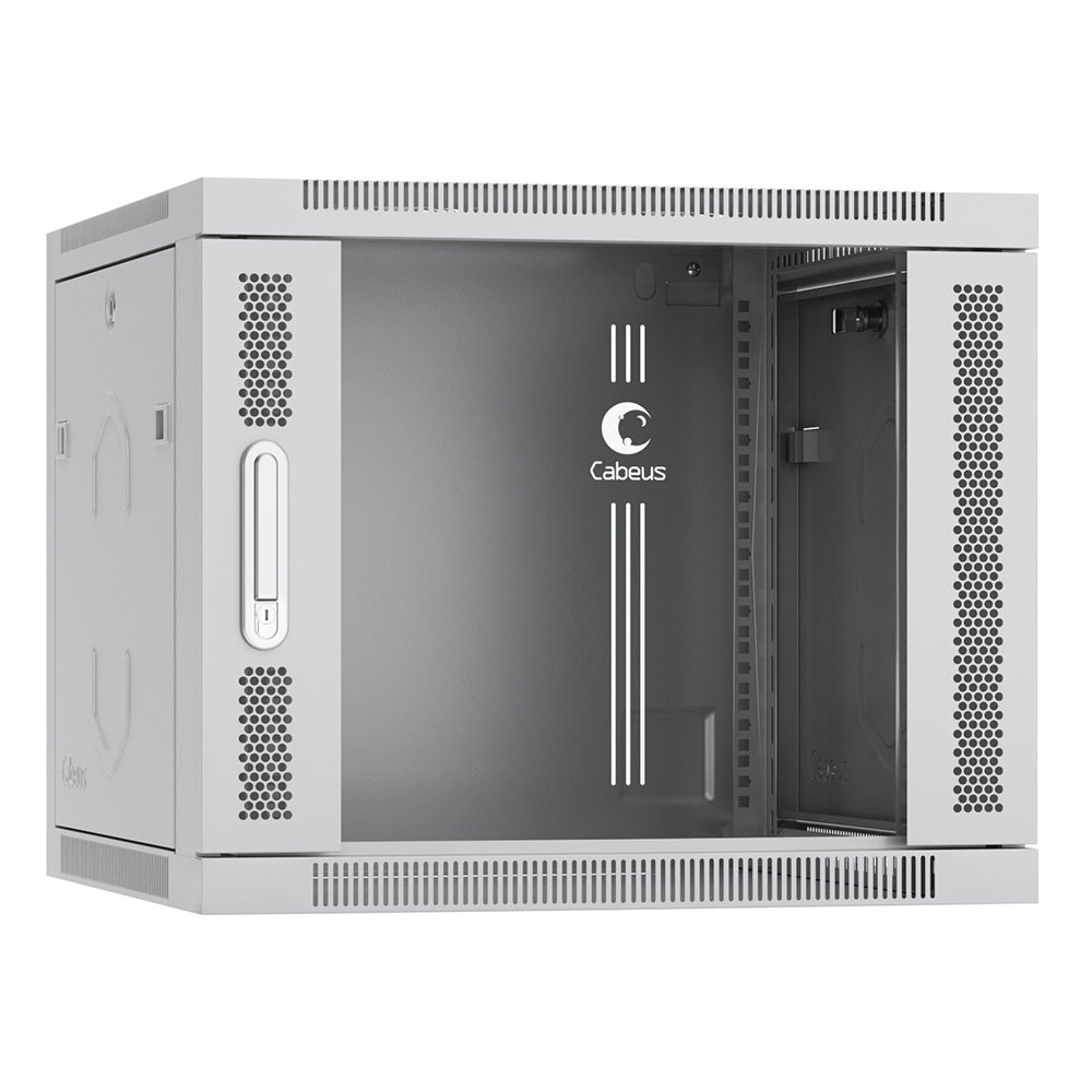 Cabeus SH-05F-9U60/45 Шкаф телекоммуникационный настенный 19" 9U 600x450x501mm (ШхГхВ) дверь стекло