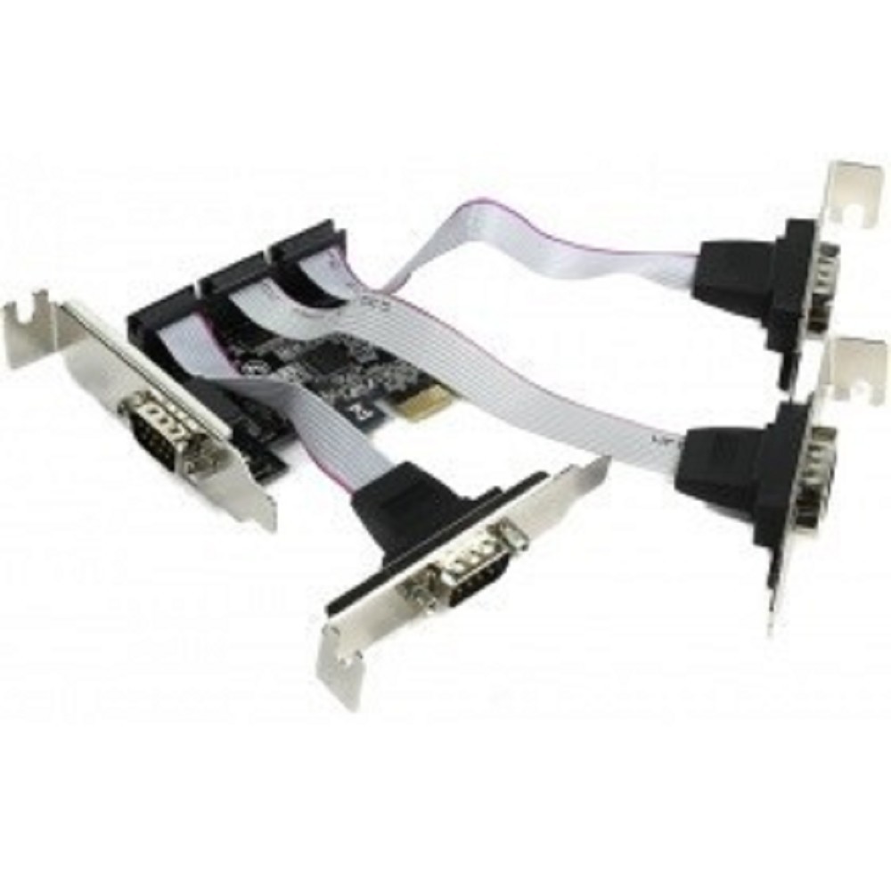 ORIENT XWT-PE4SV1LP, Контроллер PCI-Ex1 to COM 4-port (ASIX AX99100) Low Profile (30514)