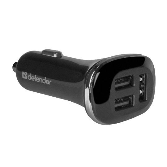 Defender Автомобильный адаптер 3 порта USB, 5V / 4.8 A (UCA-50) (83541)