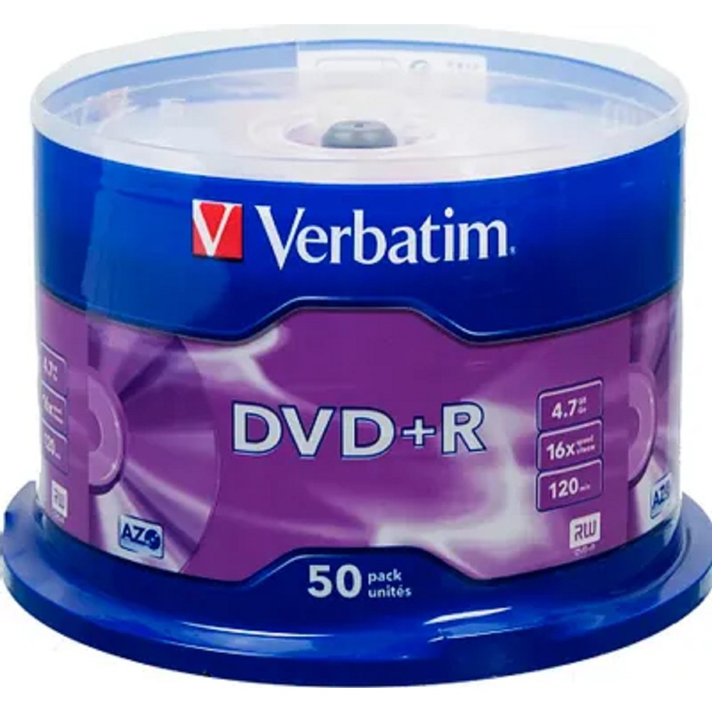 Verbatim Диски DVD+R 4.7Gb 16-х , 50 шт, Cake Box (43550)