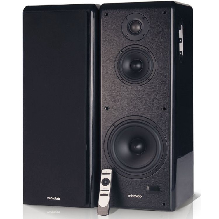 MICROLAB SOLO19, цвет черный {2 колонки + пульт дистанционного управления (200W RMS), Bluetooth, выход USB}