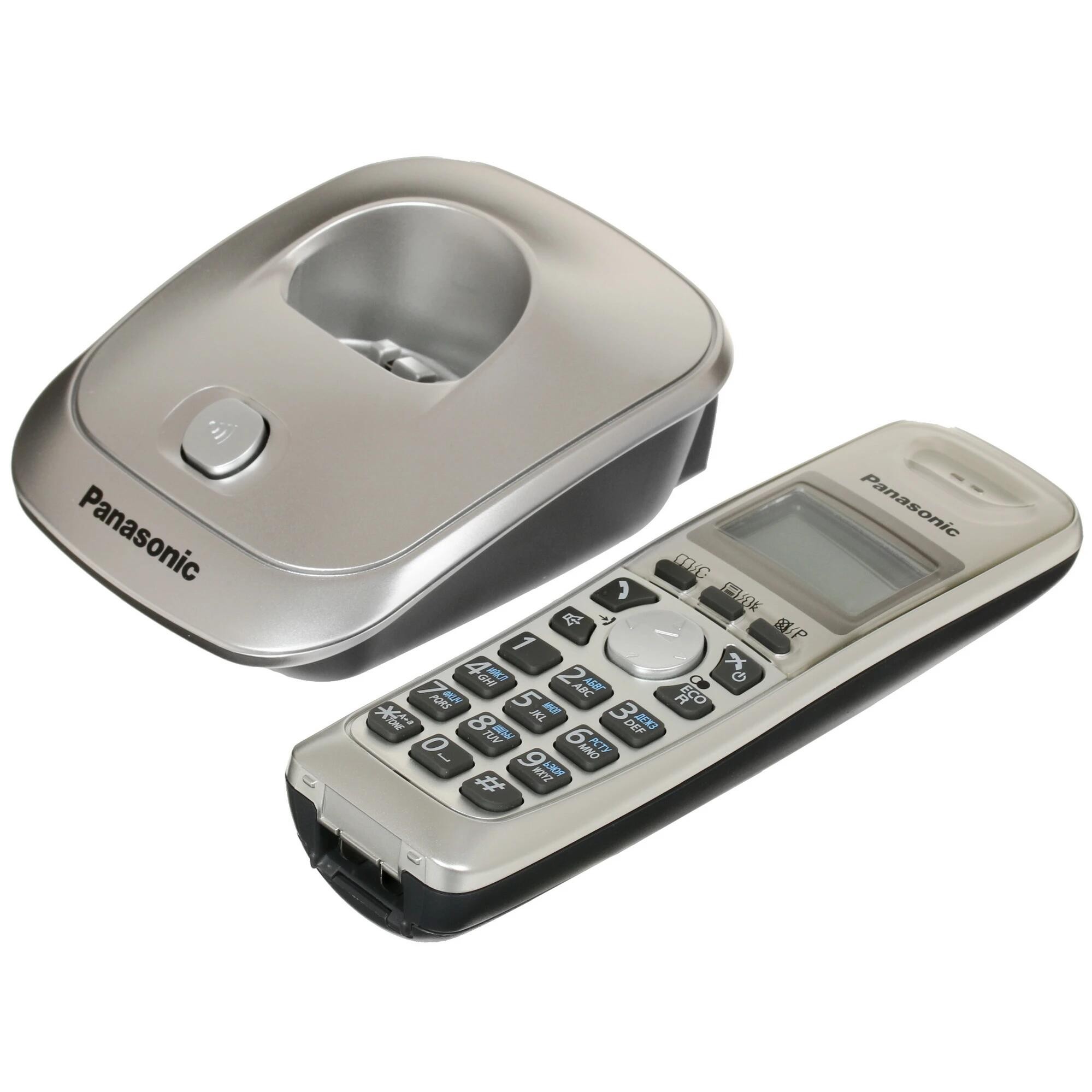 Panasonic KX-TG2511RUN (платиновый) {АОН, Caller ID,спикерфон на трубке,переход в Эко режим одним нажатием}