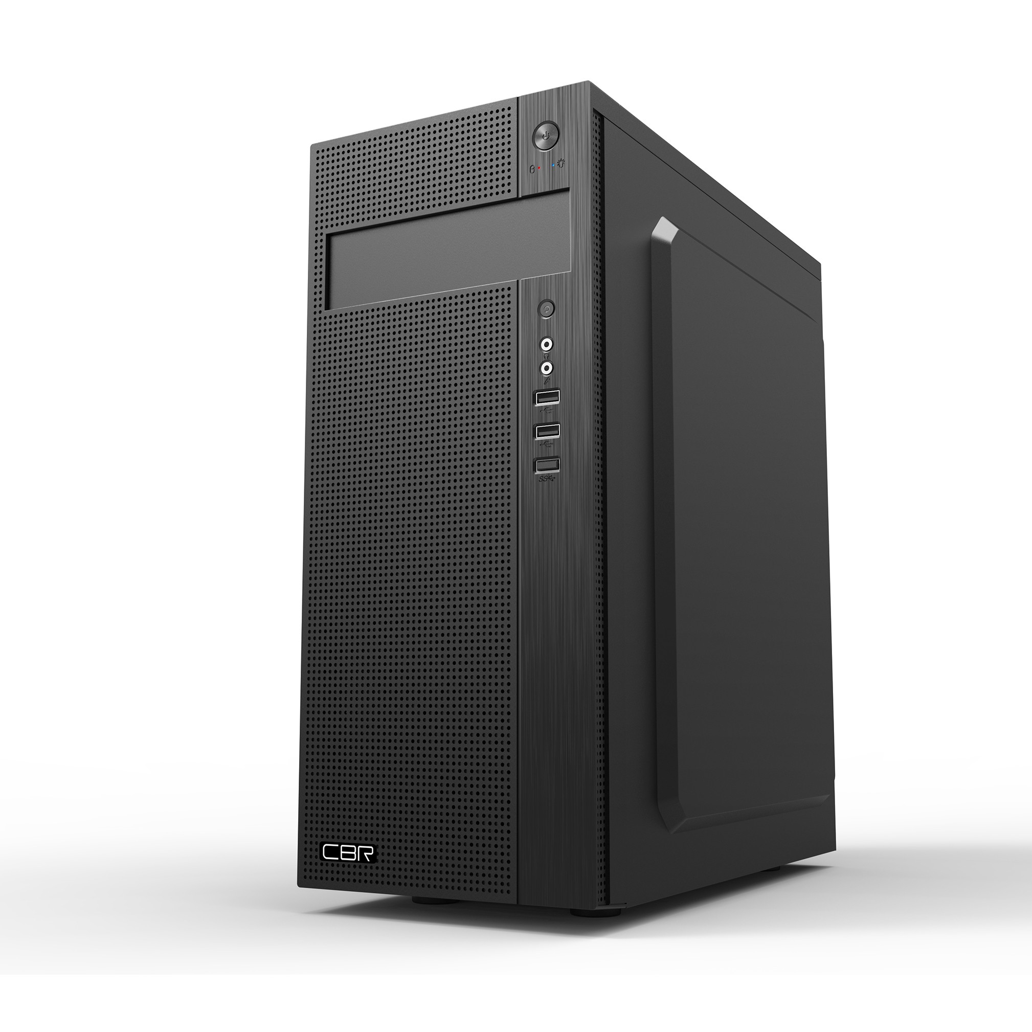 CBR Корпус ATX Miditower E185, без БП, 1*USB 3.0, 2*USB 2.0, HD Audio+Mic, Black [PCC-ATX-E185-USB31-USB22-WPSU]