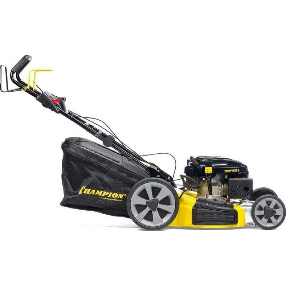 CHAMPION Газонокосилка LM5347 { 4,4кВт привод 520мм 60л 20-80мм 1рычаг/8, 39кг 4в1 }