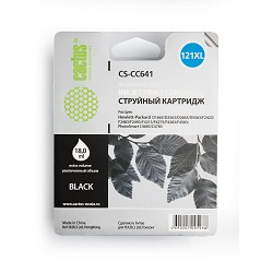 CACTUS CC641A Картридж  №121XL для  HP DeskJet D1663/D2563/D2663/D5563/F2423/F2483/F2493/F4213/F4275/F4283/F4583; PS C4683/C4783, 600 стр., (черный)
