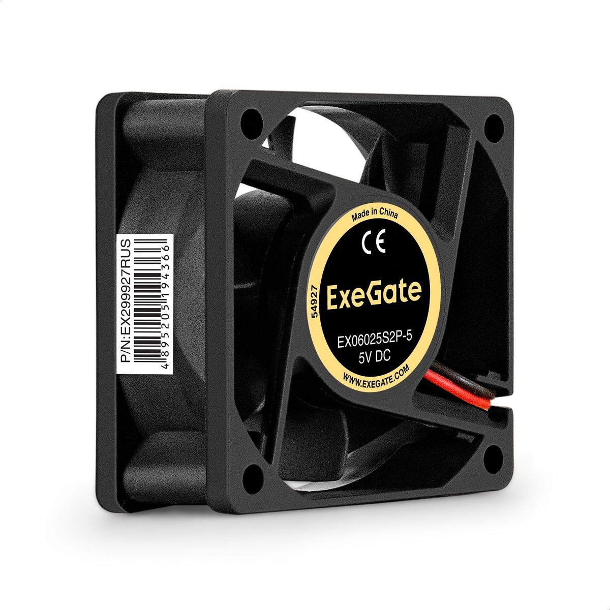 Exegate EX299927RUS Вентилятор 5В DC ExeGate EX06025S2P-5 (60x60x25 мм, Sleeve bearing (подшипник скольжения), 2pin, 3500RPM, 25dBA)
