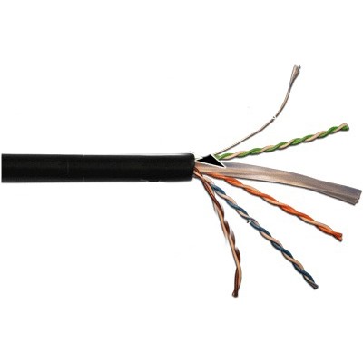 Кабель информационный Lanmaster LAN-6EUTP-OUT кат.6 U/UTP не экранированный 4X2X23AWG PE 305м черный