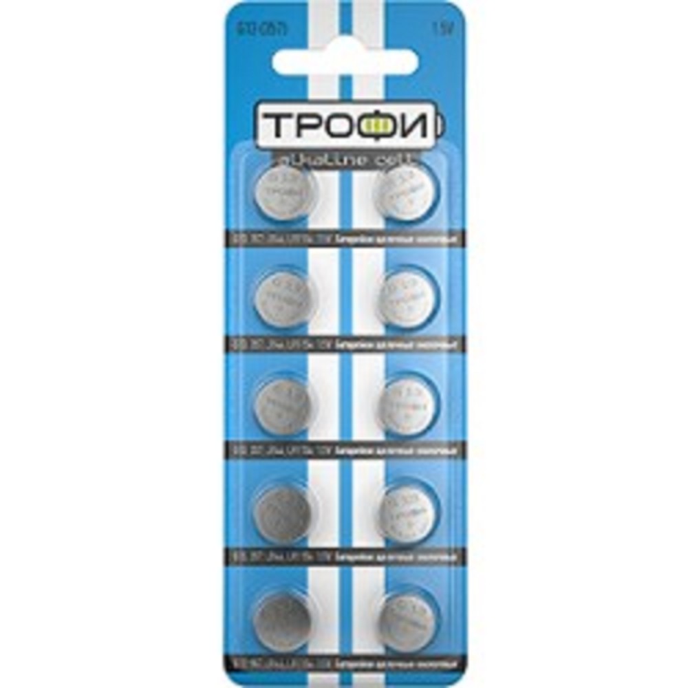 Трофи G13 (357) LR1154, LR44 (200/1600/134400) (10 шт. в уп-ке) 