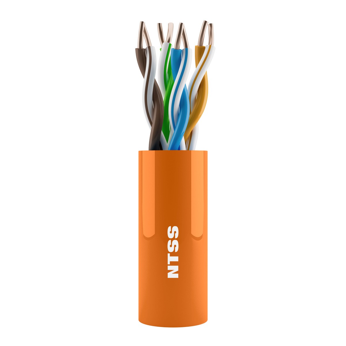 NTSS Кабель витая пара NTSS U/UTP 5e 4 пары одножильный 24AWG медь 305м внутренний нг(А)-HF (LSZH) оранжевый NTSS-IN-UTP4-5e-LSZH-OR