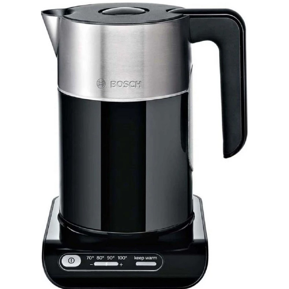 BOSCH TWK8613P Чайник,1.5л, 2400Вт, черно-серебристый
