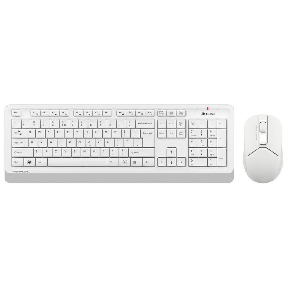 Клавиатура + мышь A4Tech Fstyler FG1012 клав:белый мышь:белый USB беспроводная Multimedia [1599042]