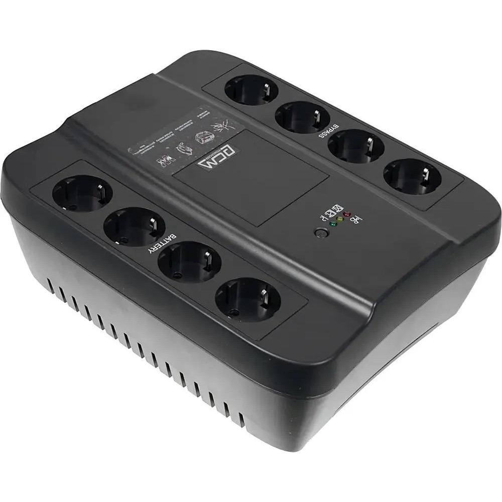 PowerCom SPD-650U ИБП {Line-Interactive, 650VA / 390W, Tower, Schuko, USB} (688275)