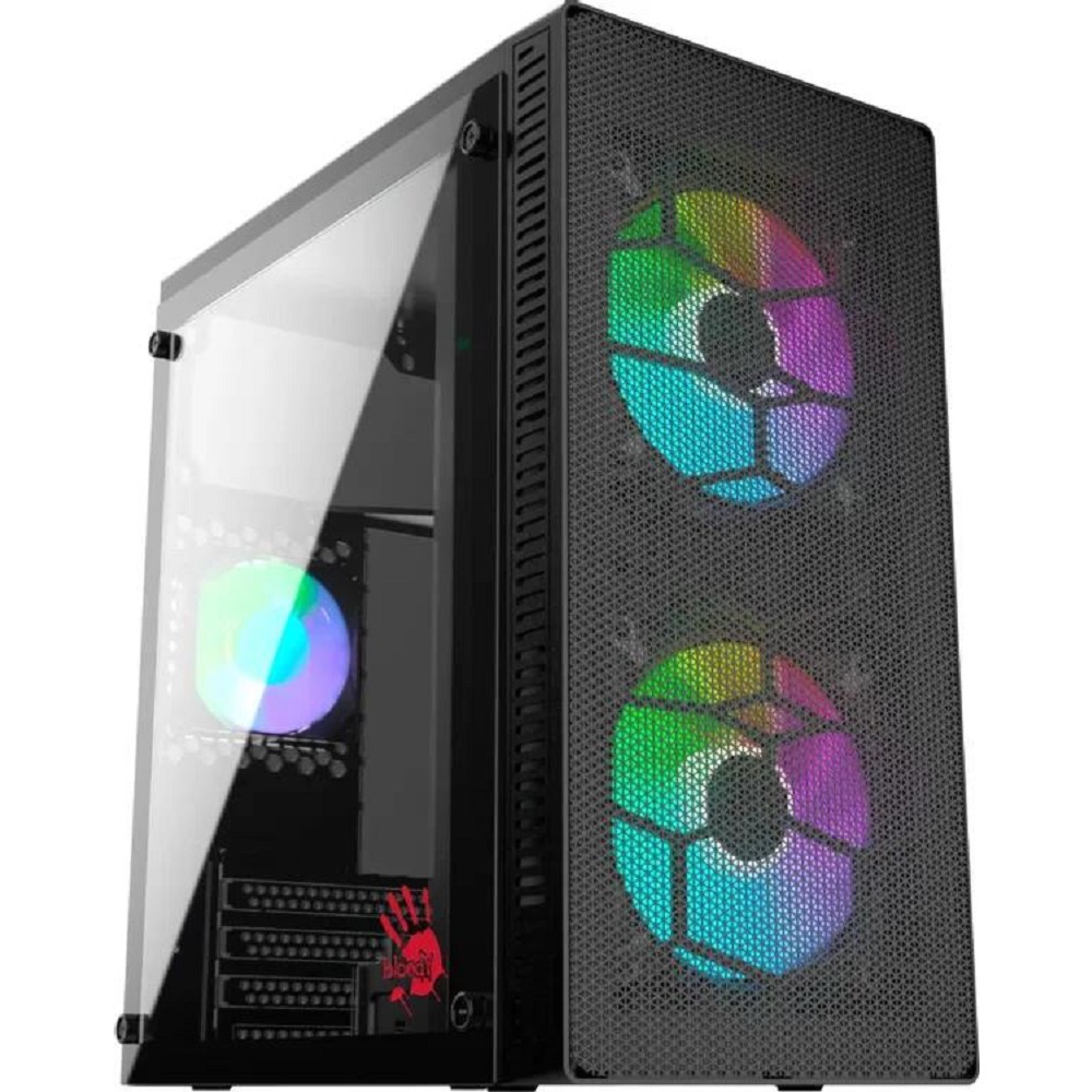 Корпус Bloody BD-CC101 черный без БП mATX 1x80mm 1x92mm 2x120mm 2xUSB2.0 1xUSB3.0 audio