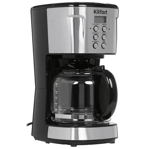 Кофеварка капельная Kitfort КТ-731 900Вт черный/нержавеющая сталь